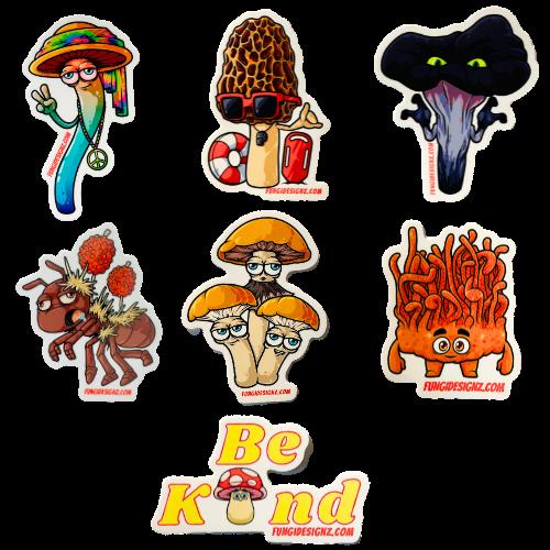 Mushroom Character Stickers
