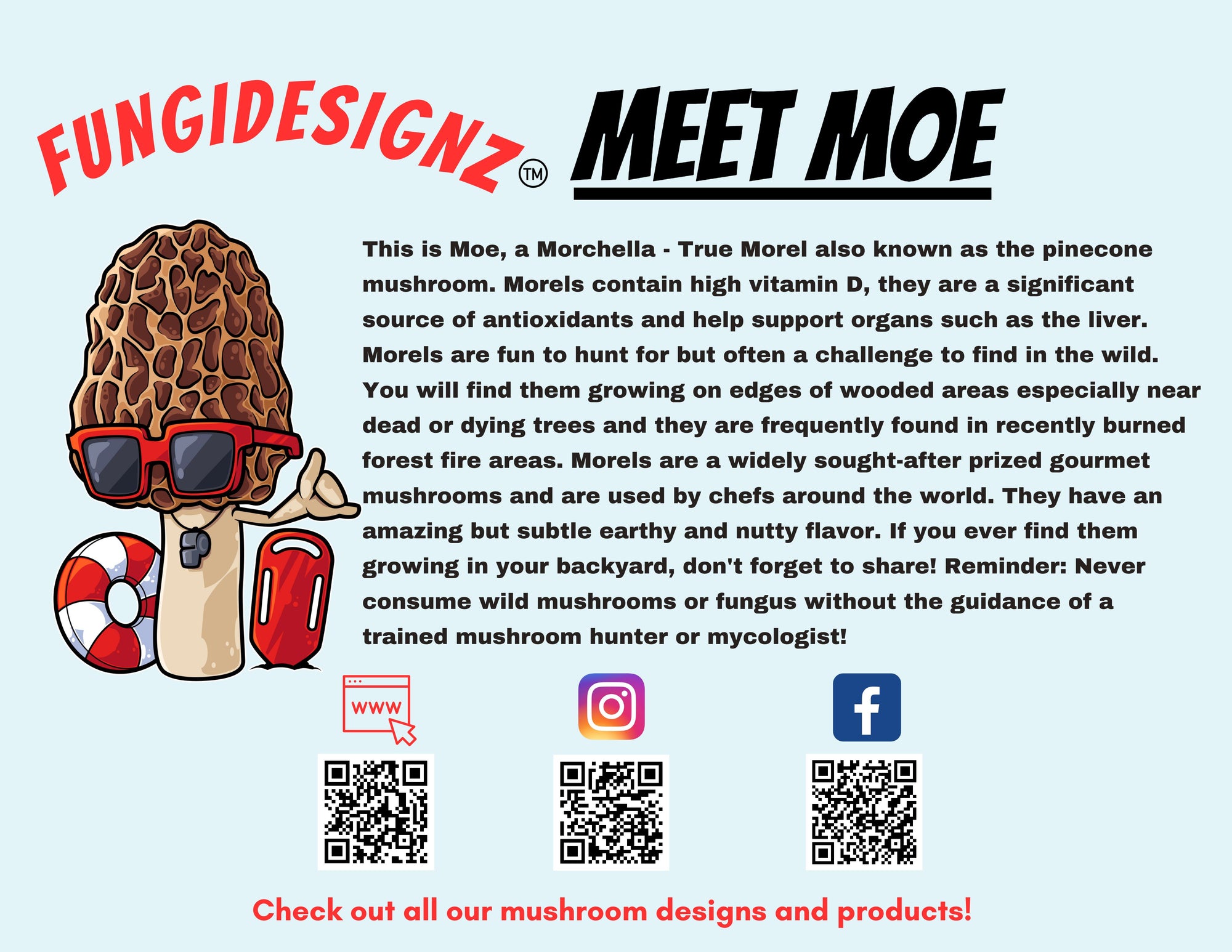 Moe The Morel - Sticker
